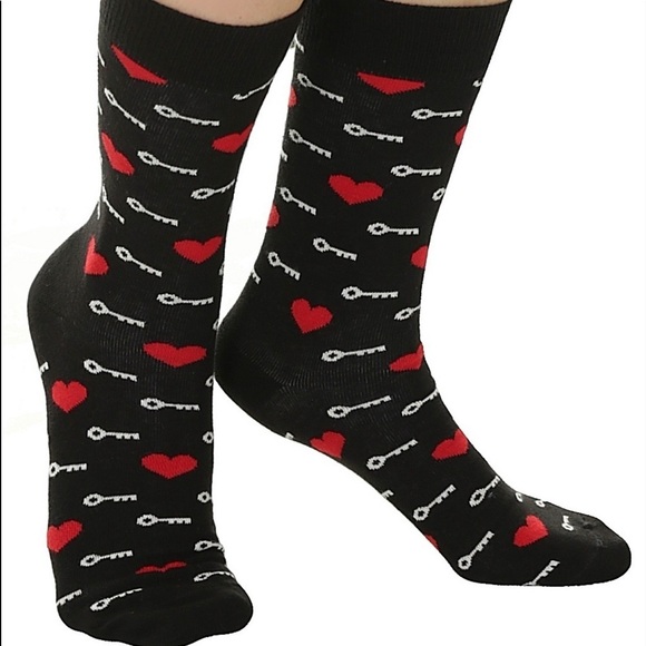 Happy Socks Hearts and Keys The Key To My Heart Men 9-11 - Picture 1 of 5